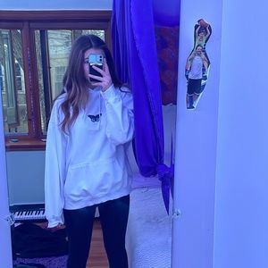 Blue and white Brandy Melville butterfly sweatshirt